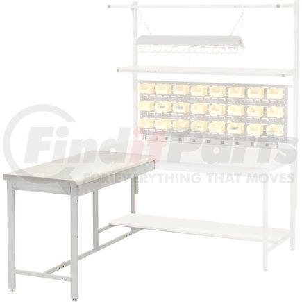 651424 by GLOBAL INDUSTRIAL - Global Industrial&#153; 36"W x 24"D Euro Style Production Workbench Return - ESD Square Edge - Gray