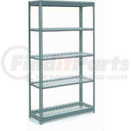 601930H by GLOBAL INDUSTRIAL - Global Industrial&#153; Extra Heavy Duty Shelving 48"W x 18"D x 96"H With 5 Shelves, Wire Deck, Gry