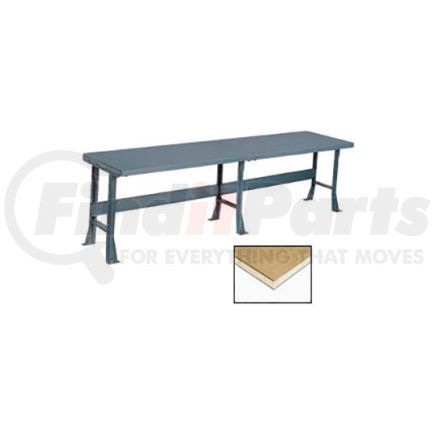 500309 by GLOBAL INDUSTRIAL - Global Industrial&#153; 144"W x 30"D Production Workbench - Shop Square Edge Top, 3 Legs Gray
