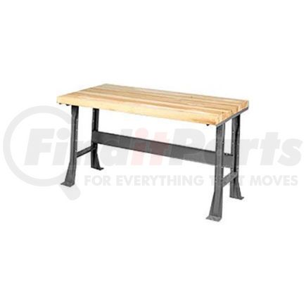 488007 by GLOBAL INDUSTRIAL - Global Industrial&#153; 60"W x 30"D Extra Long Industrial Workbench, Maple Block Square Edge - Gray