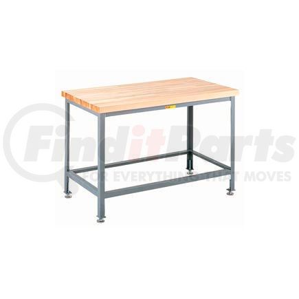 WT-2436-LL by LITTLE GIANT - Little Giant&#174; 36"W x 24"D Maple Butcher Block Square Edge Top Table, Adjustable Leg