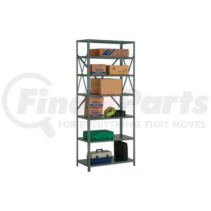 562211A by GLOBAL INDUSTRIAL - Global Industrial&#8482; Steel Shelving 18 Ga 48"Wx 18"Dx85"H Open Clip Style 7 Shelf