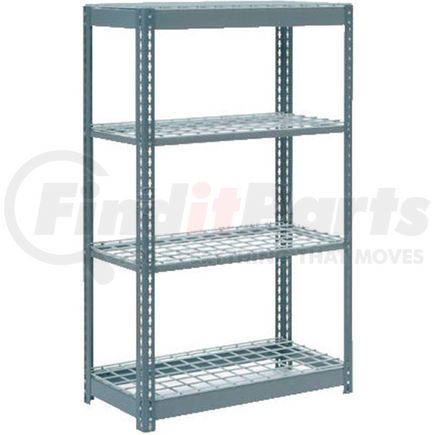 255692 by GLOBAL INDUSTRIAL - Global Industrial&#8482; Heavy Duty Shelving 36"W x 12"D x 72"H With 4 Shelves - Wire Deck - Gray