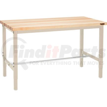 606982-TN by GLOBAL INDUSTRIAL - Global Industrial&#153; 48"W x 30"D Production Workbench - Maple Butcher Block Square Edge - Tan