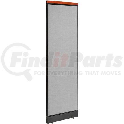 694749NGY by GLOBAL INDUSTRIAL - Interion&#174; Deluxe Non-Electric Office Partition Panel with Raceway, 24-1/4"W x 77-1/2"H, Gray