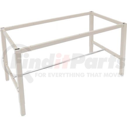 249603TN by GLOBAL INDUSTRIAL - Global Industrial&#153; 72 x 30 Steel Square Tube Height Adj. Production Workbench Frame - Tan