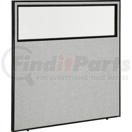 694661WGY by GLOBAL INDUSTRIAL - Interion&#174; Office Partition Panel with Partial Window, 60-1/4"W x 60"H, Gray