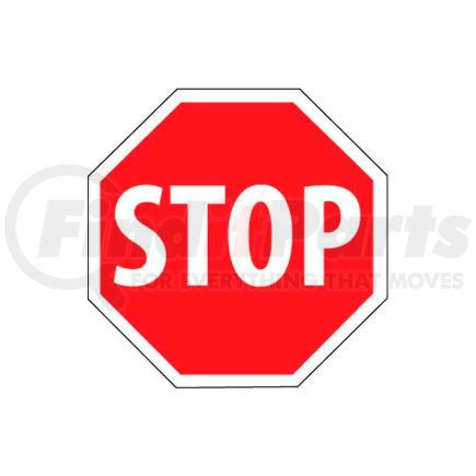 TM81H by NATIONAL MARKER COMPANY - NMC TM81H Traffic Sign, Stop Sign, 30" X 30", White/Red
