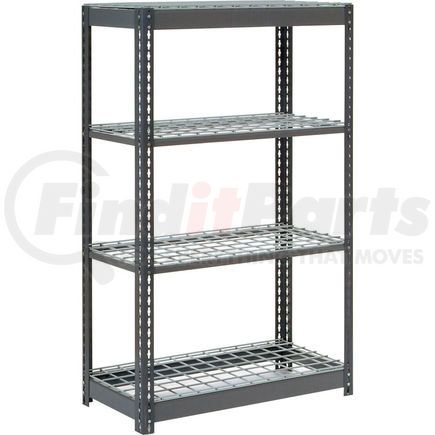 601923 by GLOBAL INDUSTRIAL - Global Industrial&#8482; Heavy Duty Shelving 48"W x 12"D x 60"H With 4 Shelves - Wire Deck - Gray