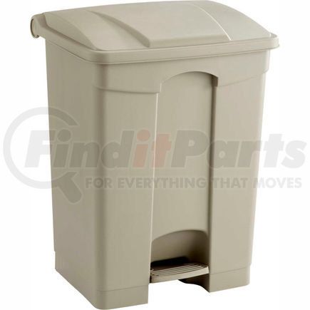 9922TN by SAFCO - Safco&#174; Plastic Step-On Receptacle, 17 Gallon Beige - 9922TN