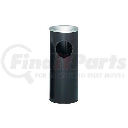 3000BK by WITT INDUSTRIES - Steel Ash And Trash Urn 3 Gallon Black With Aluminum Top 10" Dia. x 25"H 3000BK
