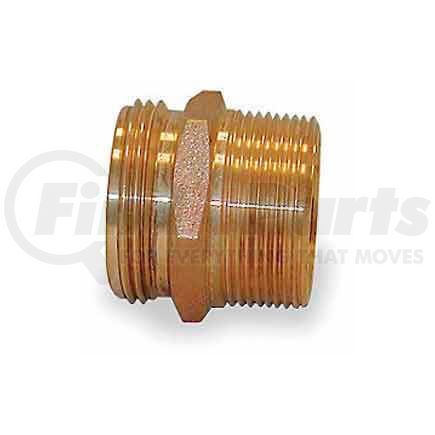 358-1561521 by MOON AMERICAN INC - Fire Hose Double Male Nipple - 1-1/2 In. NPT X 1-1/2 In. NH - Brass