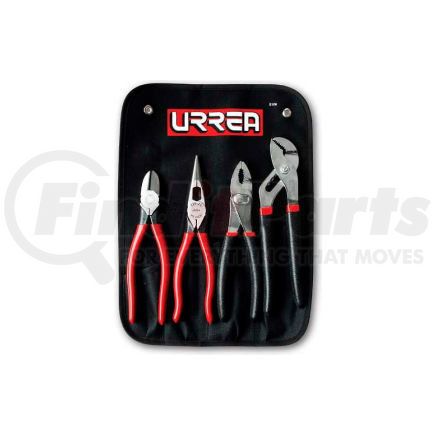 J200G by URREA - Urrea J200G 4 Piece Plier Set (Long Nose, Slip Joint, Diagonal, Tongue & Groove)