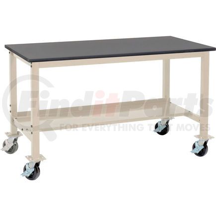 237386ALTN by GLOBAL INDUSTRIAL - Global Industrial&#153; 72"W x 36"D Mobile Lab Workbench - Phenolic Resin Safety Edge - Tan