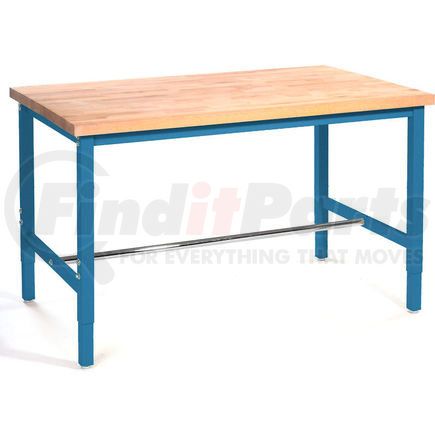 606983BL by GLOBAL INDUSTRIAL - Global Industrial&#153; 48 x 36 Adjustable Height Workbench Square Tube Leg - Maple Square Edge Blue