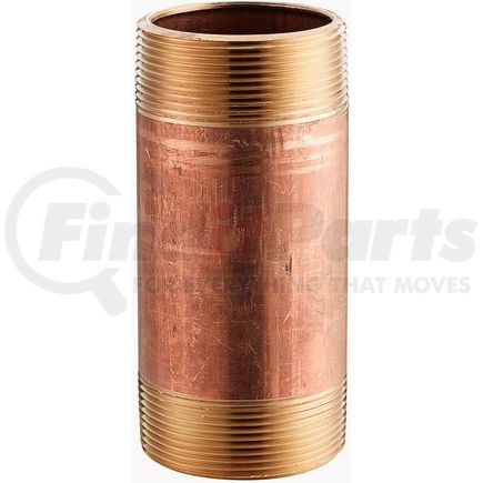 2108-350 by MERIT BRASS - 1/2 In. X 3-1/2 In. Lead Free Seamless Red Brass Pipe Nipple - 140 PSI - Sch. 40 - Import