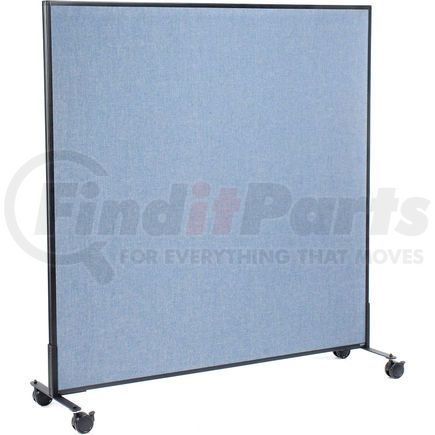 694962MBL by GLOBAL INDUSTRIAL - Interion&#174; Mobile Office Partition Panel, 60-1/4"W x 63"H, Blue