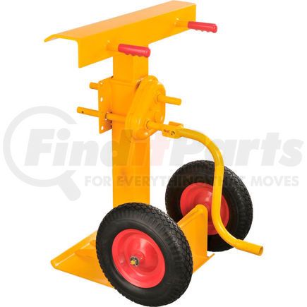 985433 by GLOBAL INDUSTRIAL - Global Industrial&#153, Hand Crank Trailer Stand, Semi-Pneumatic Wheels, 100,000 Lb. Static Cap.