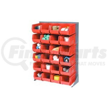 550160RD by GLOBAL INDUSTRIAL - Global Industrial&#153; Singled Sided Louvered Bin Rack 35 x 15 x 50 - 48 Red Premium Stacking Bins