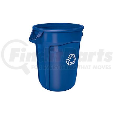 FG263273BLUE by RUBBERMAID - Rubbermaid&#174; Brute Recycling Can, 32 Gallon, Blue