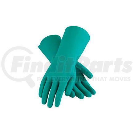 50-N160G/L by PIP INDUSTRIES - PIP Flock Lined Unsupported Nitrile Gloves, 15 Mil, Green, L, 1 Pair