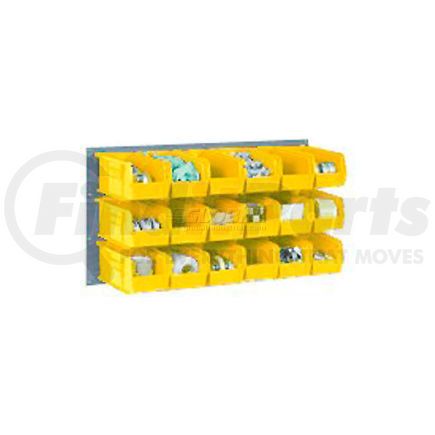 550202YL by GLOBAL INDUSTRIAL - Global Industrial&#153; Wall Bin Rack Panel 36 x19 - 8 Yellow 8-1/4x11x7 Stacking Bins