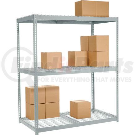 502457 by GLOBAL INDUSTRIAL - Global Industrial&#153; Wide Span Rack 72Wx36Dx60H, 3 Shelves Wire Deck 900 Lb Cap. Per Level, Gray