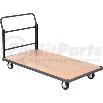 241709 by GLOBAL INDUSTRIAL - Global Industrial&#153; Steel Bound Wood Deck Platform Truck 60x30 1400 Lb. Cap. 5" Rubber Casters