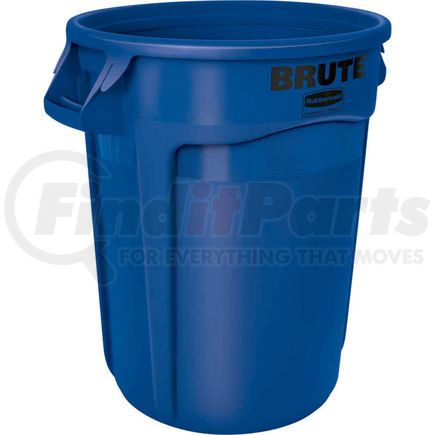 FG263200BLUE by RUBBERMAID - Rubbermaid Brute&#174; 2632 Trash Container w/Venting Channels, 32 Gallon - Blue