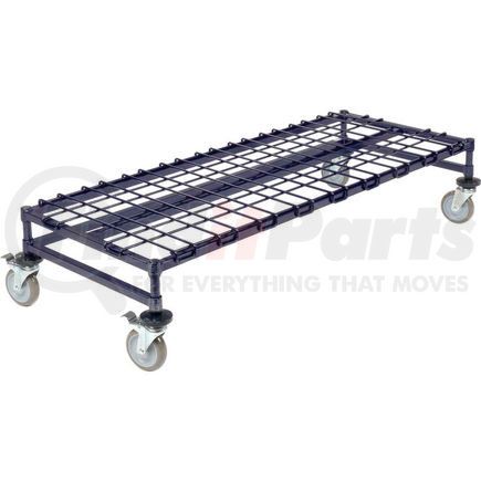 561945AB by GLOBAL INDUSTRIAL - Nexel&#174; Poly-Z-Brite&#174; Mobile Dunnage Rack 48"W X 18"D - 4 Swivel Casters, 2 W/Brakes