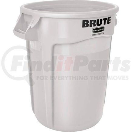 FG263200WHT by RUBBERMAID - Rubbermaid Brute&#174; 2632 Trash Container w/Venting Channels 32 Gallon - White