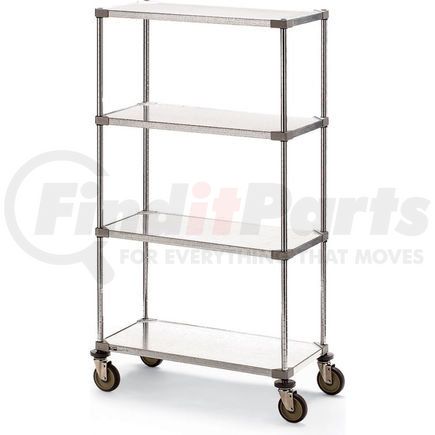 5445400 by METRO - Metro Super Erecta Shelf Trucks with Solid Galvanized Shelves - 36"W x 18"D Shelf