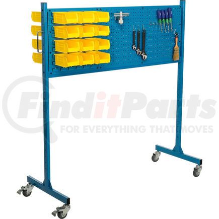 319093 by GLOBAL INDUSTRIAL - Global Industrial&#153; 60" W Louver/ Pegboard Panel Rack, Blue