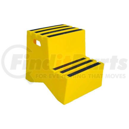 ST-2 YEL by US ROTO MOLDING - 2 Step Plastic Step Stand - Yellow 21"W x 24-1/2"D x 19-1/2"H - ST-2 YEL