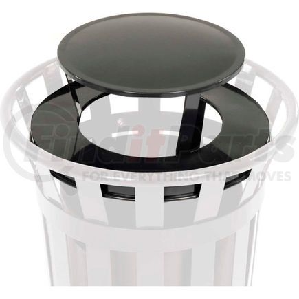 260CP783 by GLOBAL INDUSTRIAL - Global Industrial&#153; Steel Rain Bonnet Lid For 24 Gallon Trash Can, Black