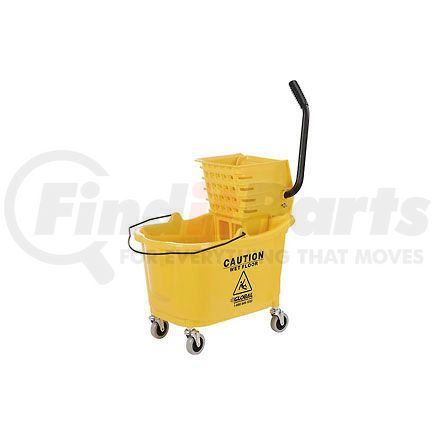 260594 by GLOBAL INDUSTRIAL - Global Industrial&#153; Mop Bucket And Wringer Combo 38 Qt., Side Press, Yellow