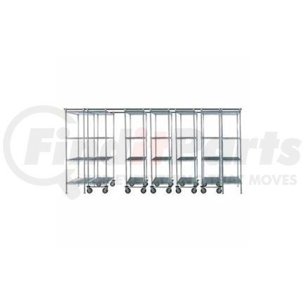 B2177909 by GLOBAL INDUSTRIAL - Space-Trac 7 Unit Storage Shelving Poly-Z-Brite 48"W x 18"D x 74"H - 14 Ft.