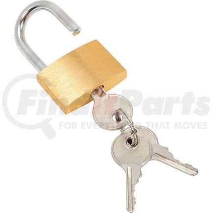 443232 by GLOBAL INDUSTRIAL - Global Industrial&#153; Brass Padlock With 3 Keys - Keyed Differently