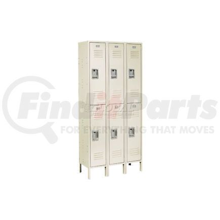 968267TN by GLOBAL INDUSTRIAL - Global Industrial&#153; Infinity&#174; Double Tier 6 Door Locker, 12"Wx15"Dx36"H, Tan, Assembled