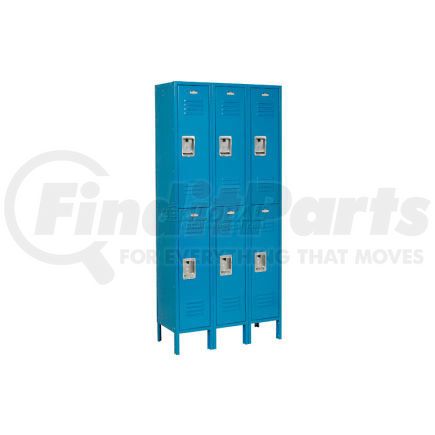 968269BL by GLOBAL INDUSTRIAL - Global Industrial&#153; Infinity&#174; Double Tier 6 Door Locker, 12"Wx18"Dx36"H, Blue, Assembled