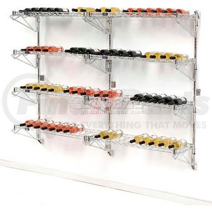 797157 by GLOBAL INDUSTRIAL - Wine Bottle Rack - Wall Mount 72 Bottle 72" x 14" x 54"