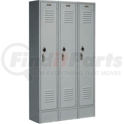 652167GY by GLOBAL INDUSTRIAL - Global Industrial&#153; Paramount&#174; Single Tier 3 Door Locker, 12"Wx12"Dx72"H, Gray, Assembled