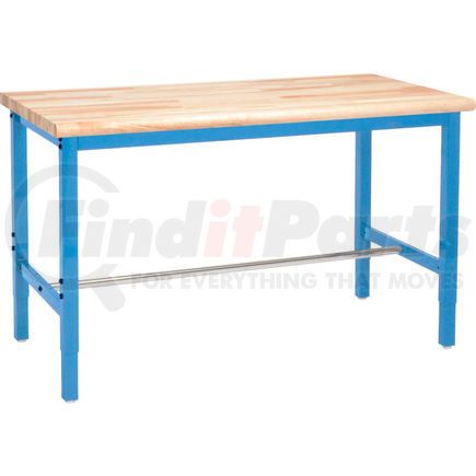 607007BL by GLOBAL INDUSTRIAL - Global Industrial&#153; 60"W x 36"D Production Workbench - Maple Butcher Block Safety Edge - Blue