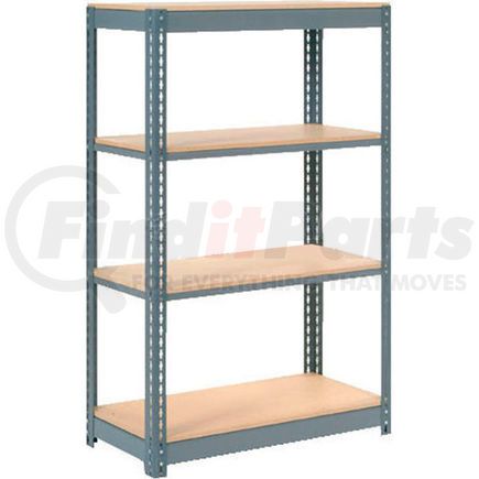 255657 by GLOBAL INDUSTRIAL - Global Industrial&#8482; Heavy Duty Shelving 36"W x 18"D x 72"H With 4 Shelves - Wood Deck - Gray