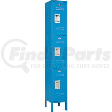 493423BL by GLOBAL INDUSTRIAL - Global Industrial&#153; Infinity&#174; Triple Tier 3 Door Locker, 12"Wx15"Dx24"H, Blue, Assembled