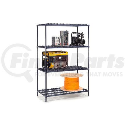 561863 by GLOBAL INDUSTRIAL - Nexel&#174; DS24486Z Poly-Z-Brite&#174; Heavy Duty Wire Shelving, 48"W x 24"D x 63"H