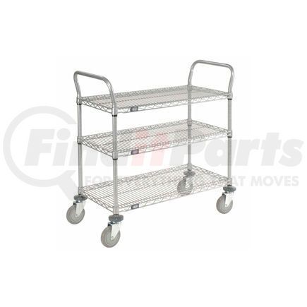 168210 by GLOBAL INDUSTRIAL - Nexel&#174; Utility Cart, 3 Shelf, Nexelate&#174; , 36"L x 18"W x 39"H, Polyurethane Casters