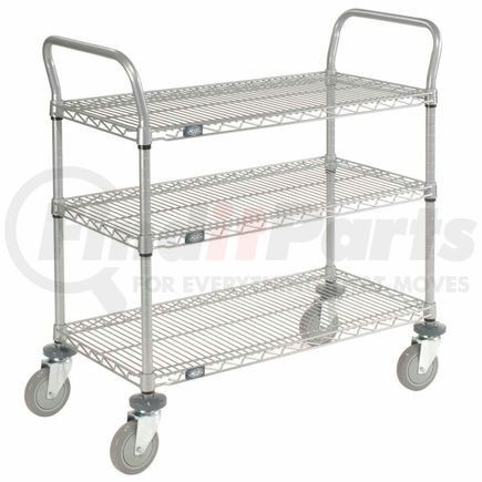 168211 by GLOBAL INDUSTRIAL - Nexel&#174; Utility Cart, 3 Shelf, Nexelate&#174; , 36"L x 24"W x 39"H, Polyurethane Casters