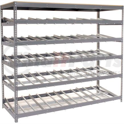 184057 by GLOBAL INDUSTRIAL - Global Industrial&#8482; Carton Flow Shelving Single Depth 3 LEVEL 96"W x 48"D x 84"H