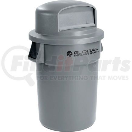 240462GYD by GLOBAL INDUSTRIAL - Global Industrial¿ Plastic Trash Can with Dome Lid - 44 Gallon Gray